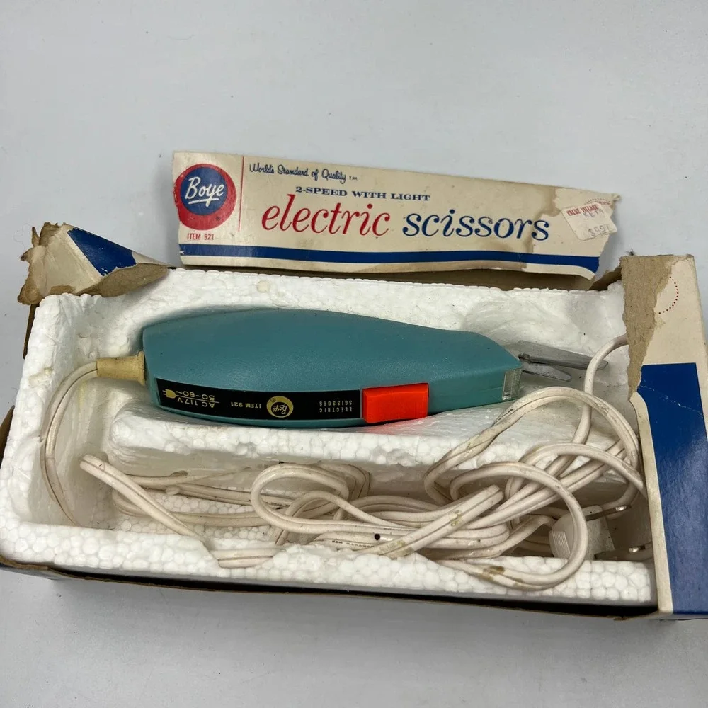 Vintage Boye Electric Scissors W Light #921 & Traum Scissors Either Hand‎